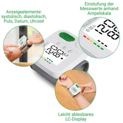 Blutdruckmessgeräte & Pulsoximeter·Handgelenk-Blutdruckmessgerät|Die moderne Hausfrau Handgelenk-Blutdruckmessgerät BW 345