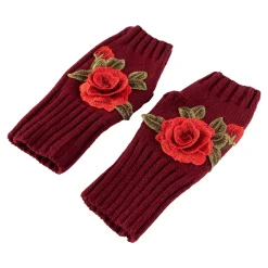 Schals & Handschuhe|Die moderne Hausfrau Handstulpen „Blütenzauber“