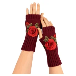 Schals & Handschuhe|Die moderne Hausfrau Handstulpen „Blütenzauber“