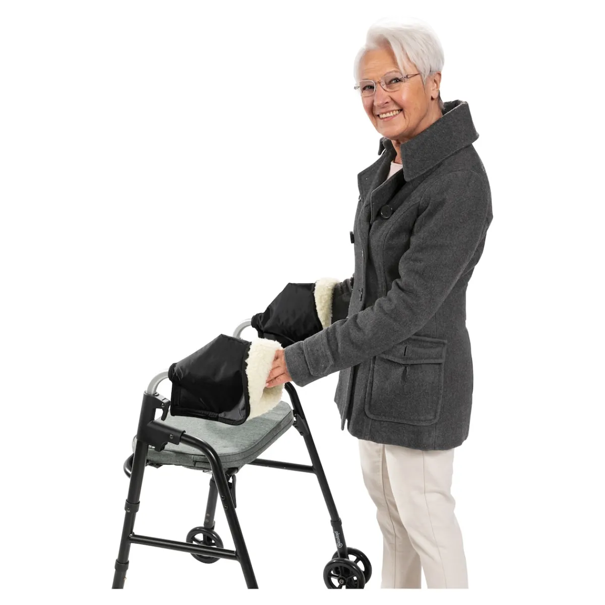 Die moderne Hausfrau Handwärmer mit Schurwoll