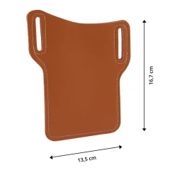 Taschen|Die moderne Hausfrau Handy-Gürteltasche braun