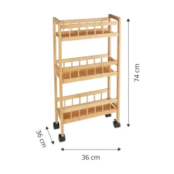 Küchen- & Servierwagen|Die moderne Hausfrau Haushalts-Rollwagen "Bambus"