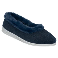 Hausschuhe|Die moderne Hausfrau Hausschuh "Elegant" marine