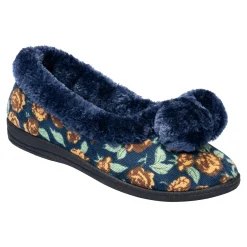 Hausschuhe|Die moderne Hausfrau Hausschuh "Helga" marine