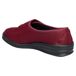 Hausschuhe|Die moderne Hausfrau Hausschuh mit Klettverschluss "Komfort" rot