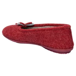 Hausschuhe|Die moderne Hausfrau ﻿Hausschuh-Ballerina „Bärbel“ rot