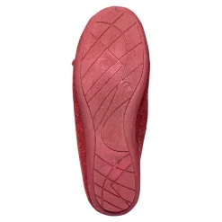 Hausschuhe|Die moderne Hausfrau ﻿Hausschuh-Ballerina „Bärbel“ rot