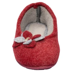 Hausschuhe|Die moderne Hausfrau ﻿Hausschuh-Ballerina „Bärbel“ rot