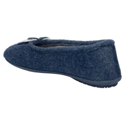 Hausschuhe|Die moderne Hausfrau ﻿Hausschuh-Ballerina „Bärbel“ marine