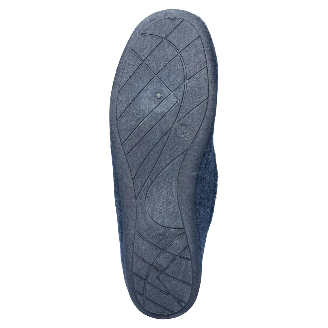 Hausschuhe|Die moderne Hausfrau Hausschuh-Ballerina „Bärbel“ marine