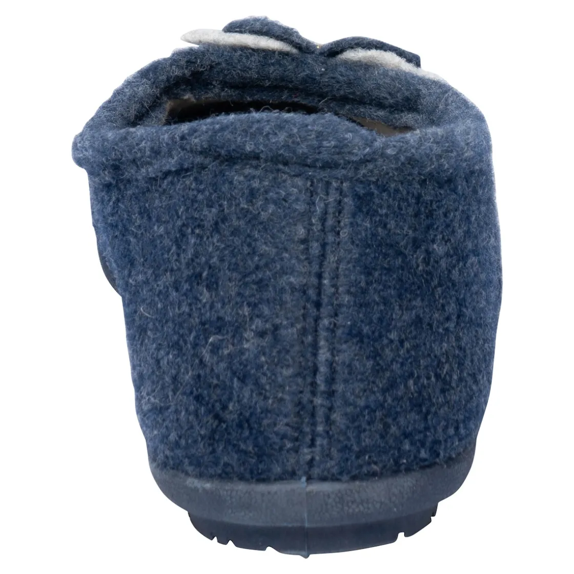 Hausschuhe|Die moderne Hausfrau Hausschuh-Ballerina „Bärbel“ marine