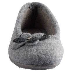 Hausschuhe|Die moderne Hausfrau ﻿Hausschuh-Ballerina „Bärbel“ grau