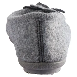 Hausschuhe|Die moderne Hausfrau ﻿Hausschuh-Ballerina „Bärbel“ grau