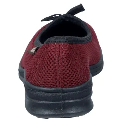 Damen Die moderne Hausfrau Hausschuh-Ballerina rot