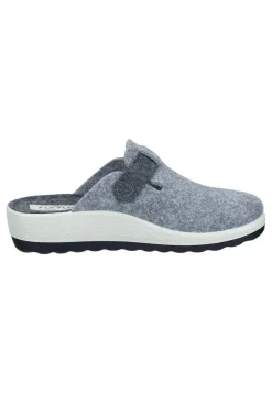 Pantoletten|Die moderne Hausfrau Hausschuhe grau