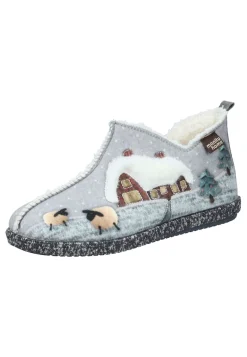 Hausschuhe|Die moderne Hausfrau Hausschuhe hellgrau