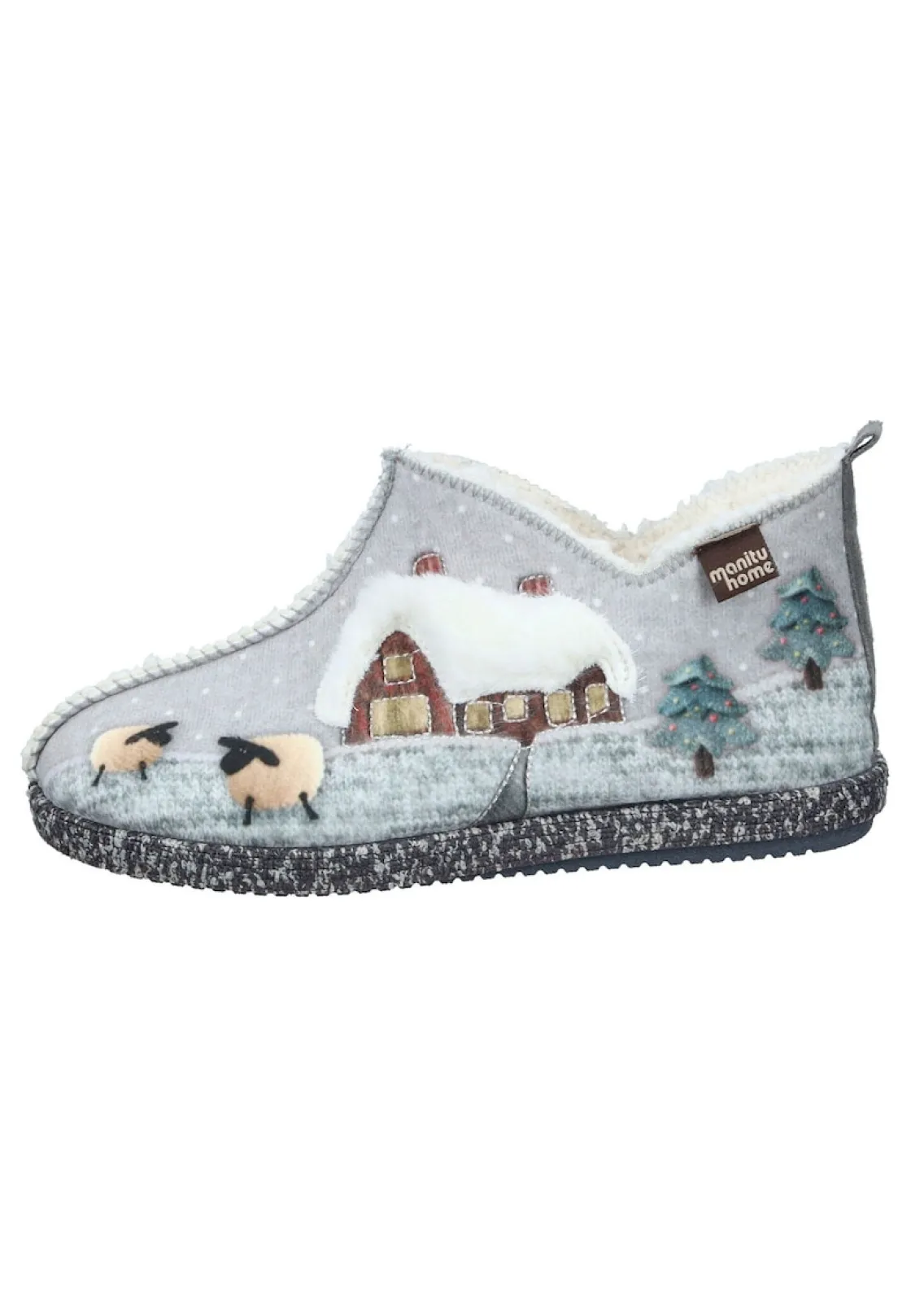 Hausschuhe|Die moderne Hausfrau Hausschuhe hellgrau