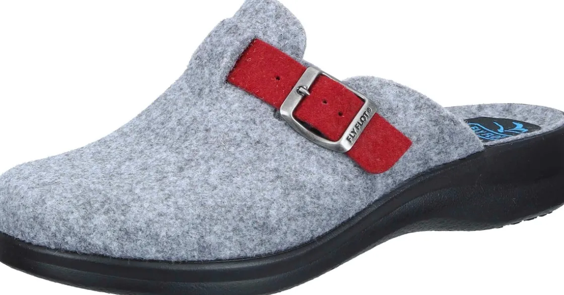 Hausschuhe|Die moderne Hausfrau Hausschuhe hellgrau