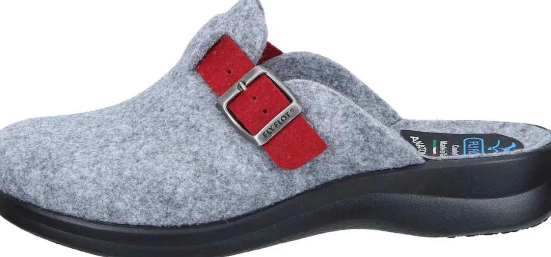 Hausschuhe|Die moderne Hausfrau Hausschuhe hellgrau