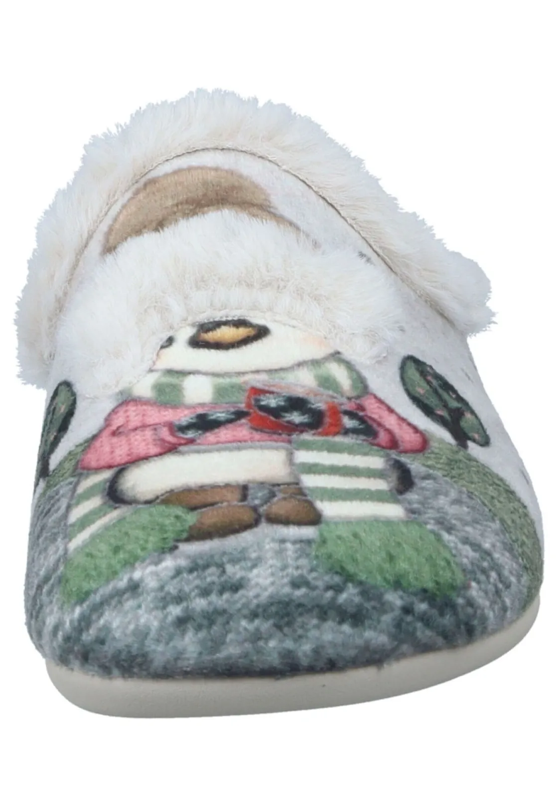 Hausschuhe|Die moderne Hausfrau Hausschuhe hellgrau