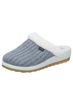 Pantoletten|Die moderne Hausfrau Hausschuhe hellgrau