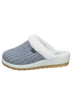 Pantoletten|Die moderne Hausfrau Hausschuhe hellgrau