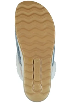 Pantoletten|Die moderne Hausfrau Hausschuhe hellgrau