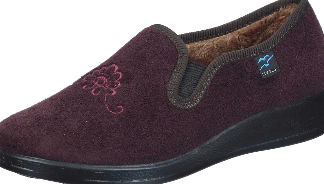 Hausschuhe|Die moderne Hausfrau Hausschuhe pflaume