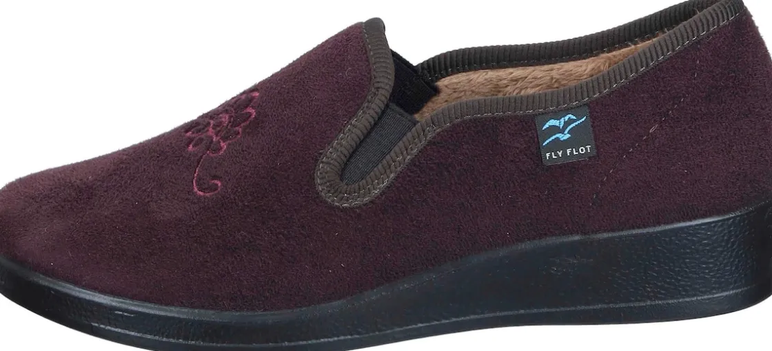 Hausschuhe|Die moderne Hausfrau Hausschuhe pflaume