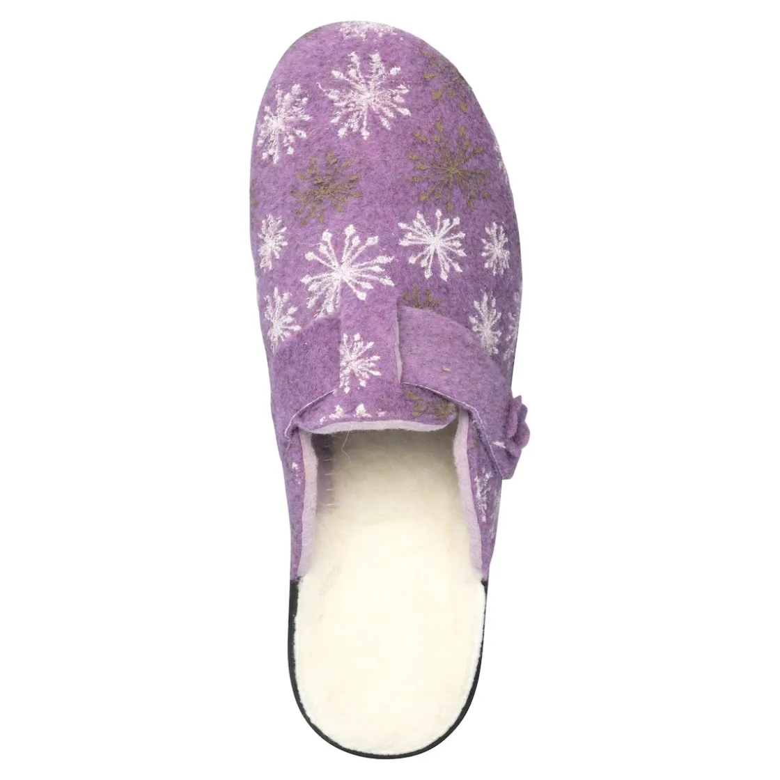 Hausschuhe|Die moderne Hausfrau Hausschuh-Pantolette mit Wolle „Eva"