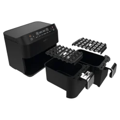 Fritteusen|Die moderne Hausfrau Heißluftfritteuse mit Doppelkorb, 2x 3,8 l