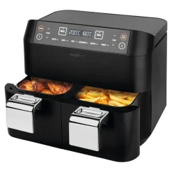 Fritteusen|Die moderne Hausfrau Heißluftfritteuse mit Doppelkorb, 2x 3,8 l