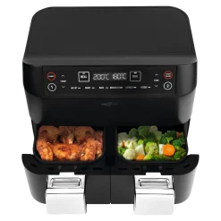 Fritteusen|Die moderne Hausfrau Heißluftfritteuse mit Doppelkorb, 2x 3,8 l