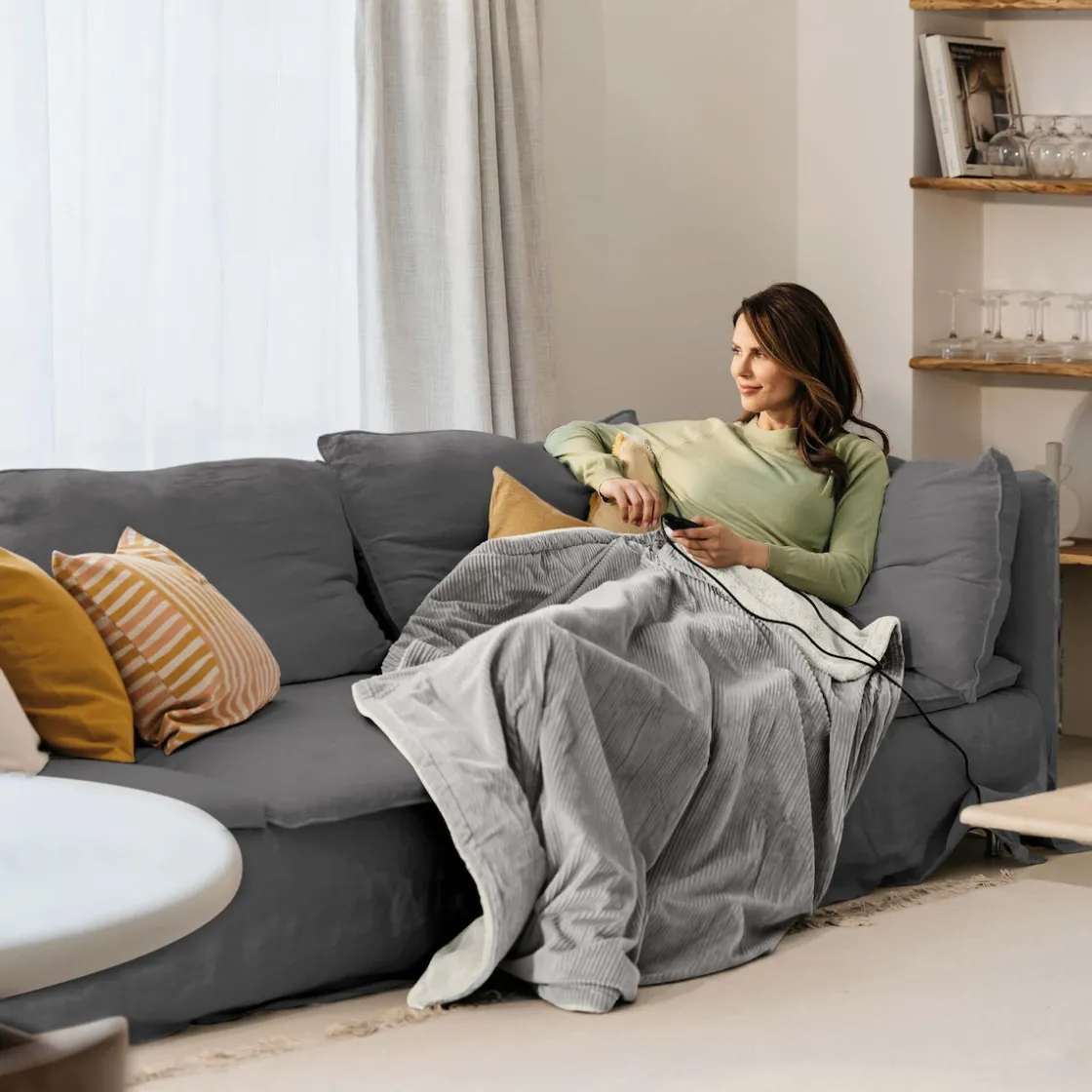 Hausapotheke ·Heizdecken & -Kissen|Heizdecken & -Kissen|Die moderne Hausfrau Heizdecke "HD 81 Cord", 180x130 cm
