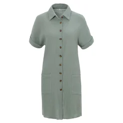 Kleider & Röcke|Die moderne Hausfrau Hemdblusen-Kleid „Helena“ salbei