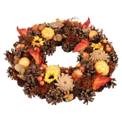 Herbstdekoration|Kunstpflanzen|Die moderne Hausfrau Herbstkranz „Natur“