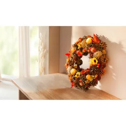 Herbstdekoration|Kunstpflanzen|Die moderne Hausfrau Herbstkranz „Natur“
