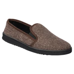 Hausschuhe|Die moderne Hausfrau Herren Hausslipper "Klassik" braun