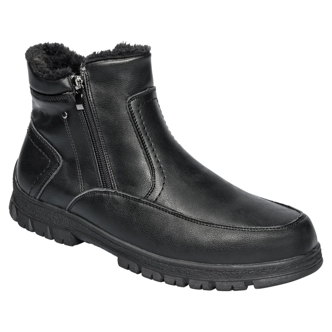 Stiefel|Die moderne Hausfrau Herren-Winterstiefel "Komfort" mit Reißverschluss, gefüttert