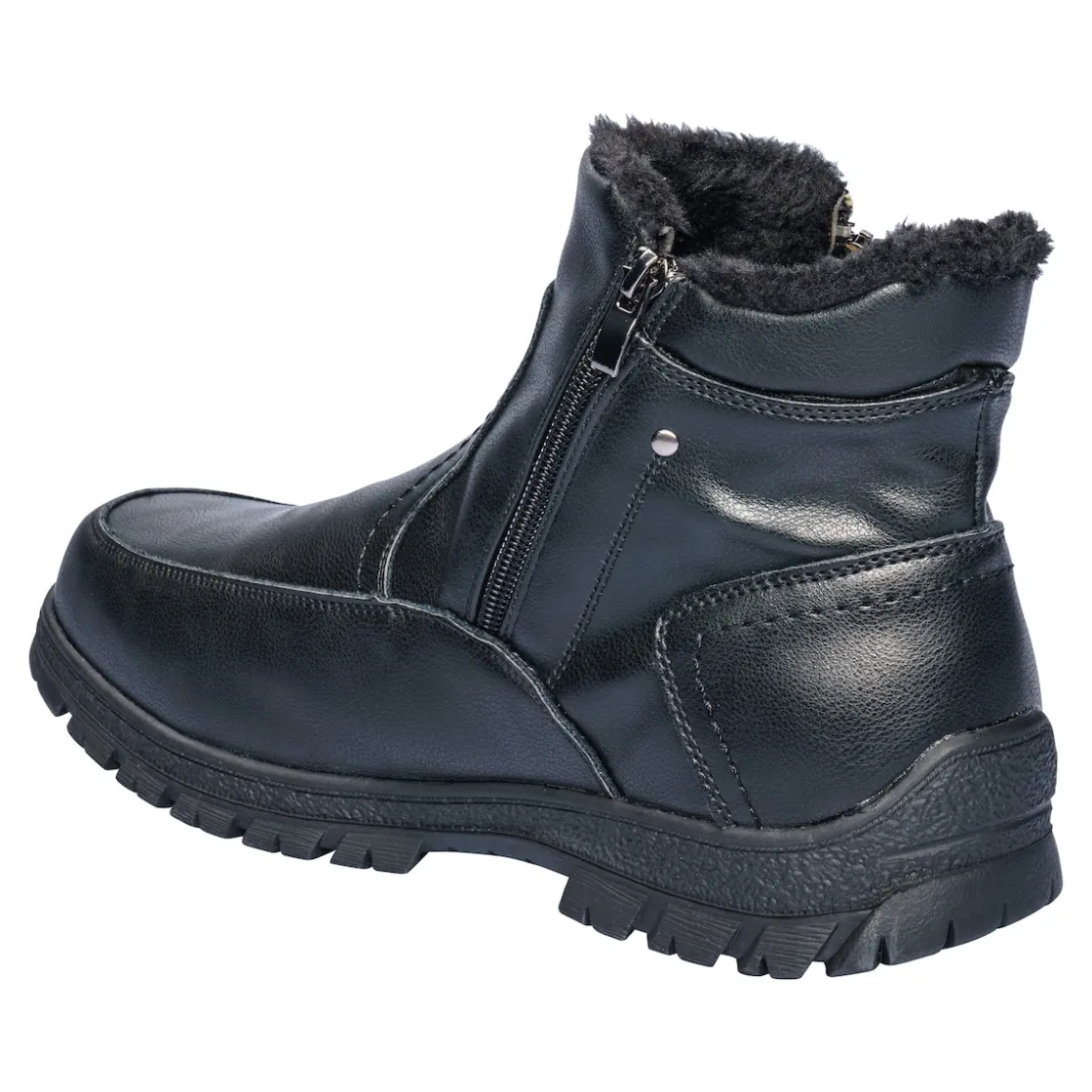 Stiefel|Die moderne Hausfrau Herren-Winterstiefel "Komfort" mit Reißverschluss, gefüttert