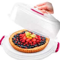 Tortenplatten|Kuchentransportboxen|Die moderne Hausfrau Höhenverstellbarer Tortenbehälter