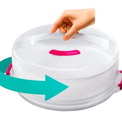 Tortenplatten|Kuchentransportboxen|Die moderne Hausfrau Höhenverstellbarer Tortenbehälter