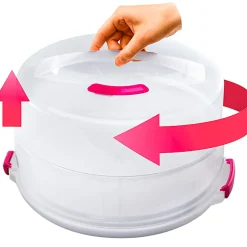 Tortenplatten|Kuchentransportboxen|Die moderne Hausfrau Höhenverstellbarer Tortenbehälter