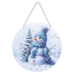 Dekofiguren|Die moderne Hausfrau Hänge-Bild „Schneemann“