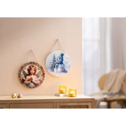 Dekofiguren|Die moderne Hausfrau Hänge-Bild „Schneemann“