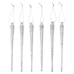 Dekofiguren|Die moderne Hausfrau Hänge-Deko „Glas-Zapfen“, 6 Stück