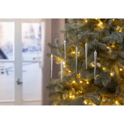 Dekofiguren|Die moderne Hausfrau Hänge-Deko „Glas-Zapfen“, 6 Stück