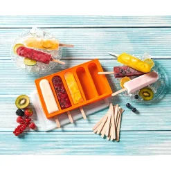 Eiswürfelformen|Die moderne Hausfrau Holz-Eisstiele, 50 Stück