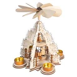 Weihnachtsdekoration·Weitere Weihnachtsdeko|Deko-Liebhaber|Die moderne Hausfrau Holz-Teelicht-Pyramide