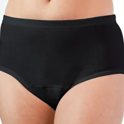 Inkontinenzhosen|Die moderne Hausfrau Hygiene-Damenslip, leicht/mittel schwarz